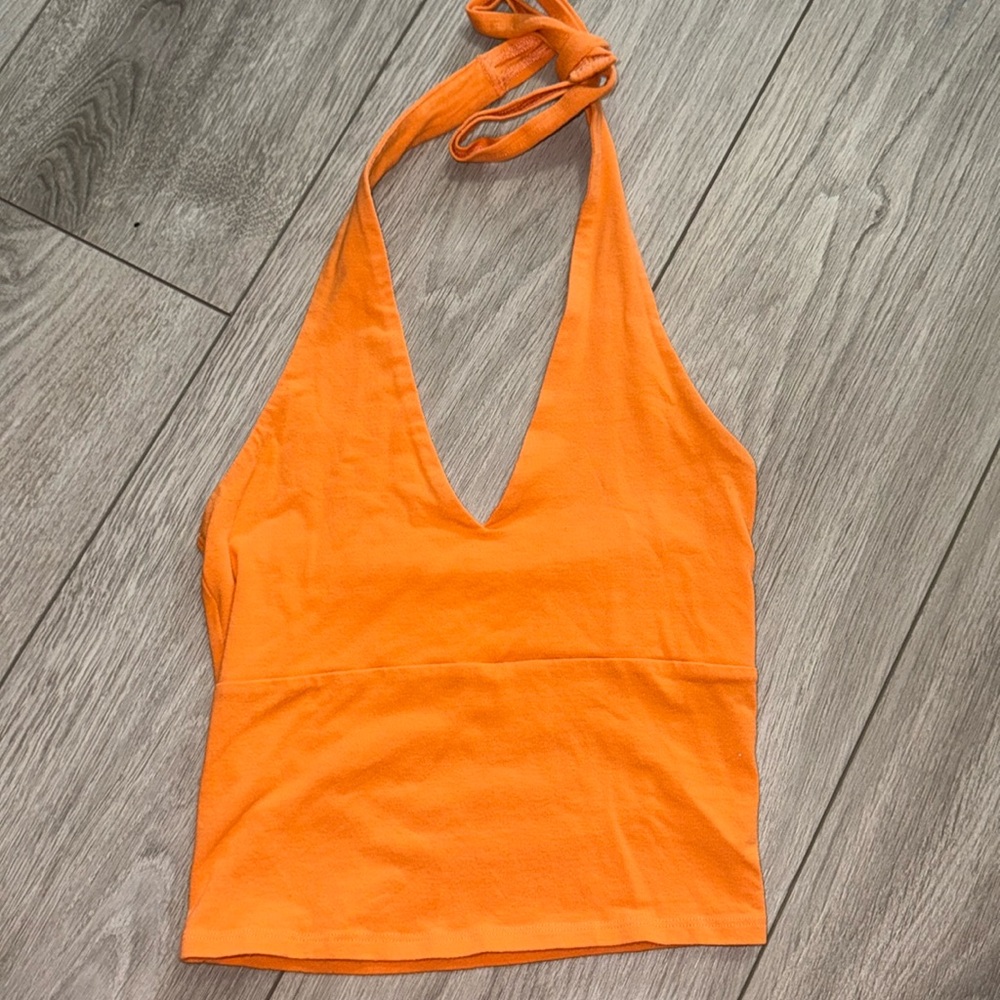 Hollister orange halter top